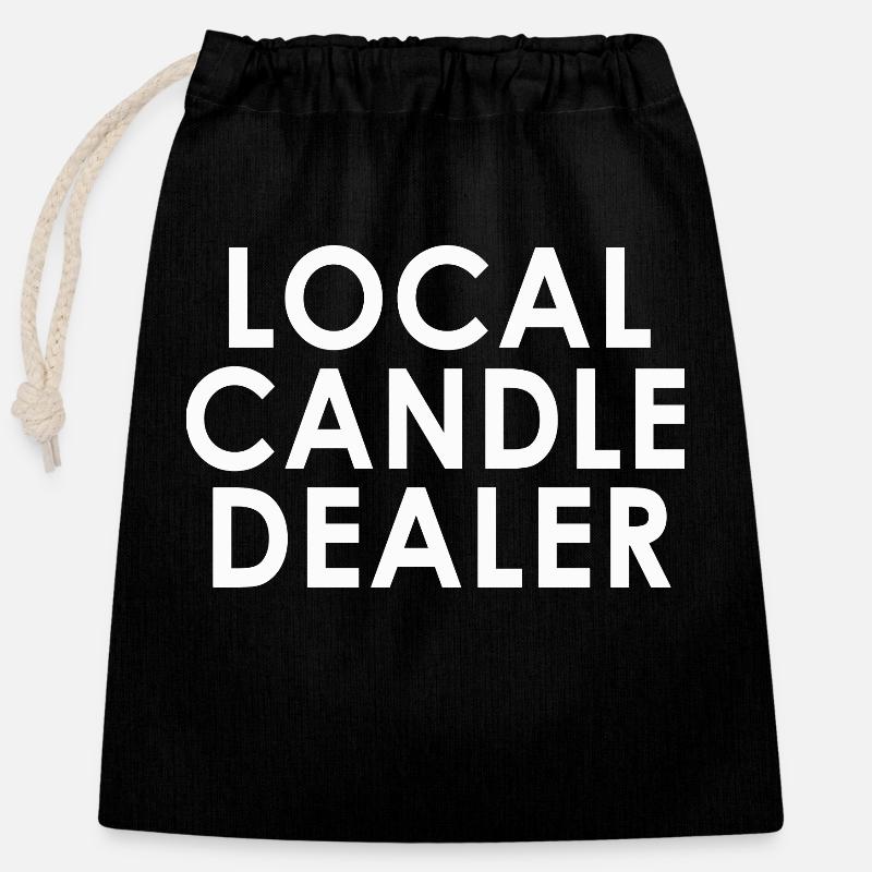 Funny Quote for Candle Makers Candle Making - Closable cotton gift bag (25x30cm) - black