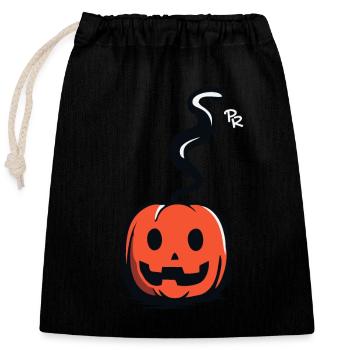 Une autre citrouille amusante - Sac cadeau en coton avec cordon (25 x 30 cm) - noir - Devant