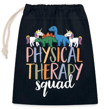 Physiotherapy Paediatric physiotherapist - Closable cotton gift bag (25x30cm) - navy - Front