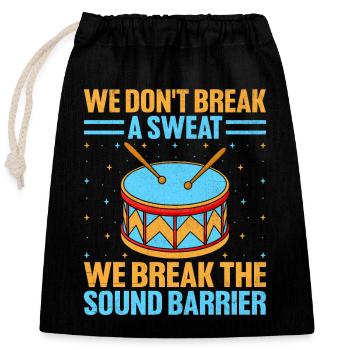 Corps de tambours Fanfare Drum Corp Musique Percussio - Sac cadeau en coton avec cordon (25 x 30 cm) - noir - Devant