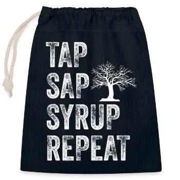 Maple Tree Essence Männer Frauen Lustig - Verschließbarer Geschenkbeutel aus Baumwolle (25x30cm) - Navy - Vorne