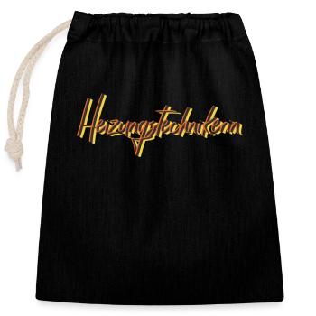 Installateur Abschluss-Geschenk - Verschließbarer Geschenkbeutel aus Baumwolle (25x30cm) - Schwarz - Vorne