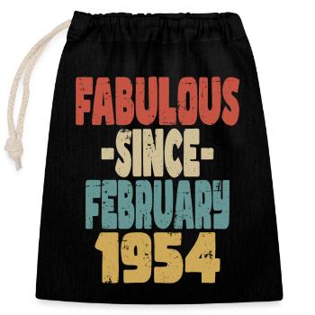 Fabuleux février 1954 - Sac cadeau en coton avec cordon (25 x 30 cm) - noir - Devant