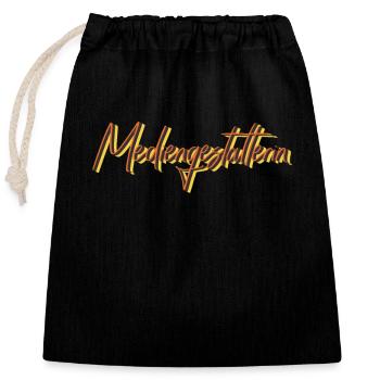 Designer Abschluss-Geschenk Mediengestalterin - Verschließbarer Geschenkbeutel aus Baumwolle (25x30cm) - Schwarz - Vorne