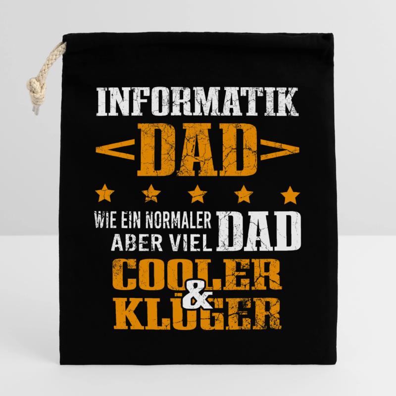Informatiker Vater Programmierer Technik-Nerd Verschließbarer Geschenkbeutel aus Baumwolle (25x30cm)