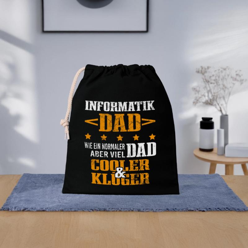 Informatiker Vater Programmierer Technik-Nerd Verschließbarer Geschenkbeutel aus Baumwolle (25x30cm)