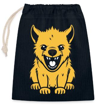 Hyäne - Verschließbarer Geschenkbeutel aus Baumwolle (25x30cm) - Navy - Vorne