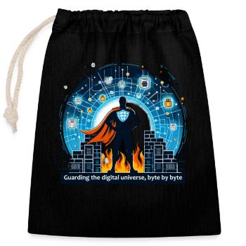 Analyste en piratage éthique Cybersécurité éthique - Sac cadeau en coton avec cordon (25 x 30 cm) - noir - Devant