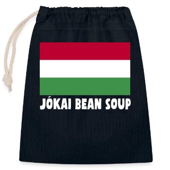 Ungarische Flagge Jokai Bohnensuppe - Verschließbarer Geschenkbeutel aus Baumwolle (25x30cm) - Navy - Vorne