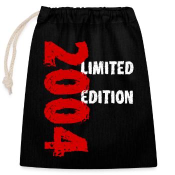 2004 Édition Limitée Anniversaire Cadeau Femme Mari - Sac cadeau en coton avec cordon (25 x 30 cm) - noir - Devant