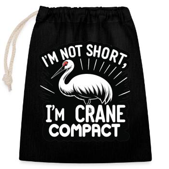 Sandhill Crane Lovers Bird Watching - Closable cotton gift bag (25x30cm) - black - Front