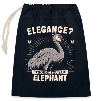 Sandhill Crane Lovers Bird Watching - Closable cotton gift bag (25x30cm) - navy - Front