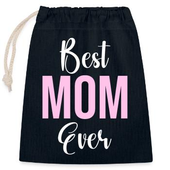 Mutter Geschenk Muttertag Geburtstag Mama - Verschließbarer Geschenkbeutel aus Baumwolle (25x30cm) - Navy - Vorne