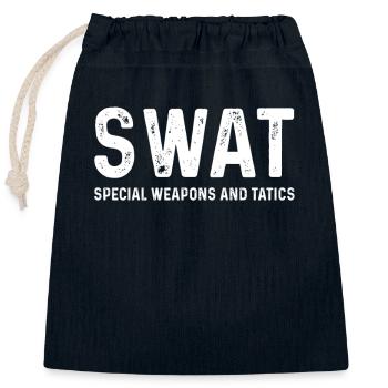 SWAT-Team der Polizei SWAT-Team - Verschließbarer Geschenkbeutel aus Baumwolle (25x30cm) - Navy - Vorne