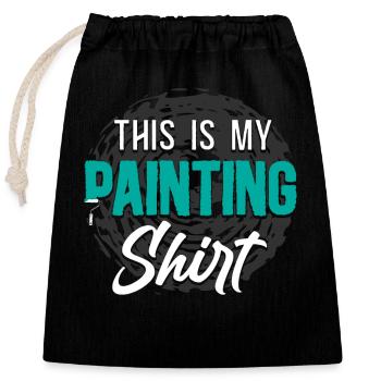 House Painter Decorator This Is My - Closable cotton gift bag (25x30cm) - black - Front