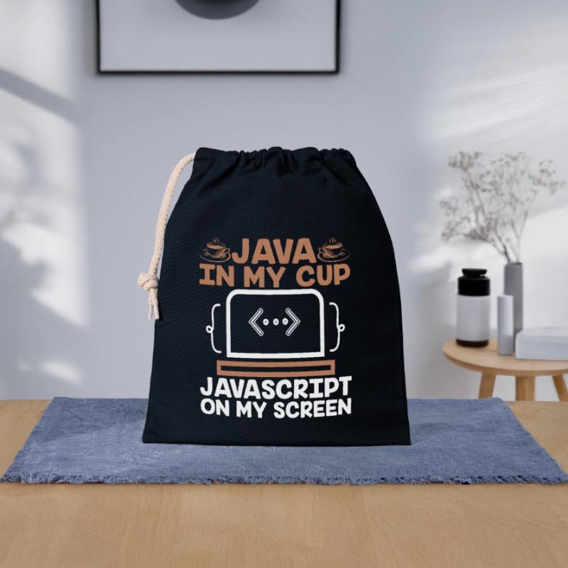 Coffee Coding Programmer Coder Developer Nerd Coff Closable cotton gift bag (25x30cm)
