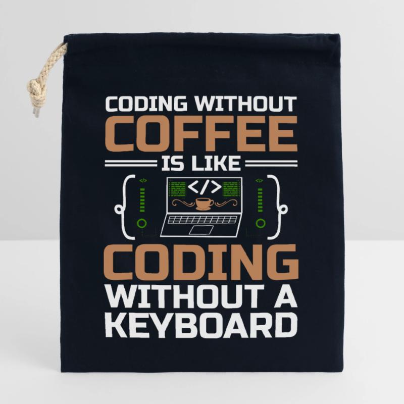 Kaffee-Codierung Programmierer Programmierer Entwickler Nerd Coff Verschließbarer Geschenkbeutel aus Baumwolle (25x30cm)