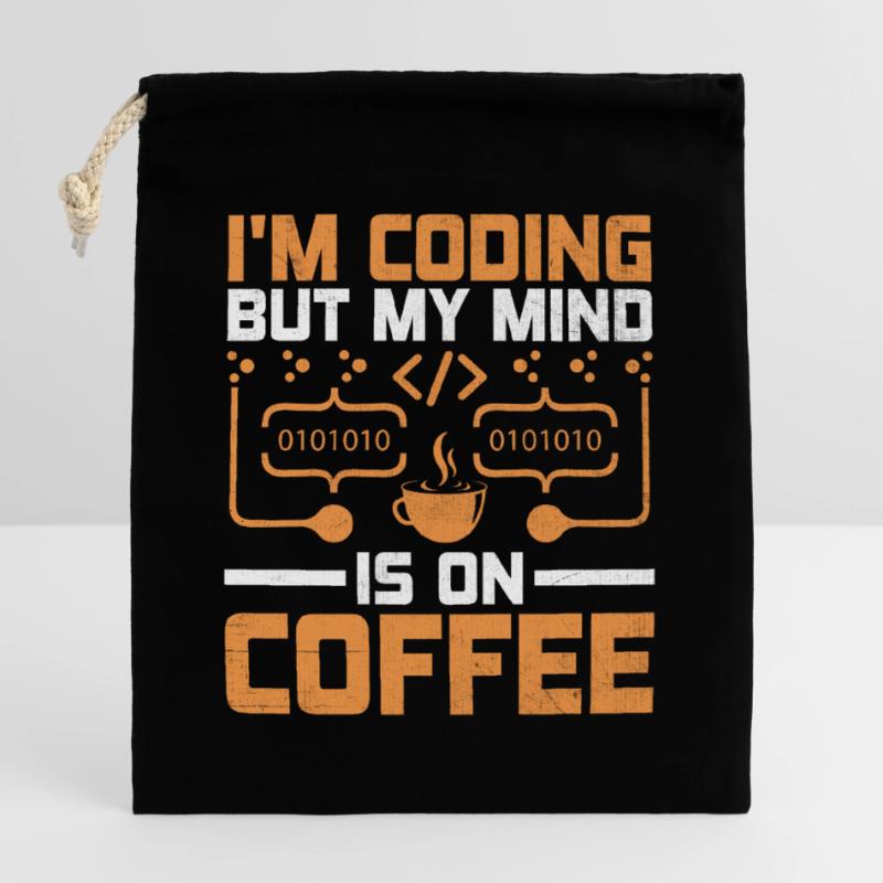 Kaffee-Codierung Programmierer Programmierer Entwickler Nerd Coff Verschließbarer Geschenkbeutel aus Baumwolle (25x30cm)
