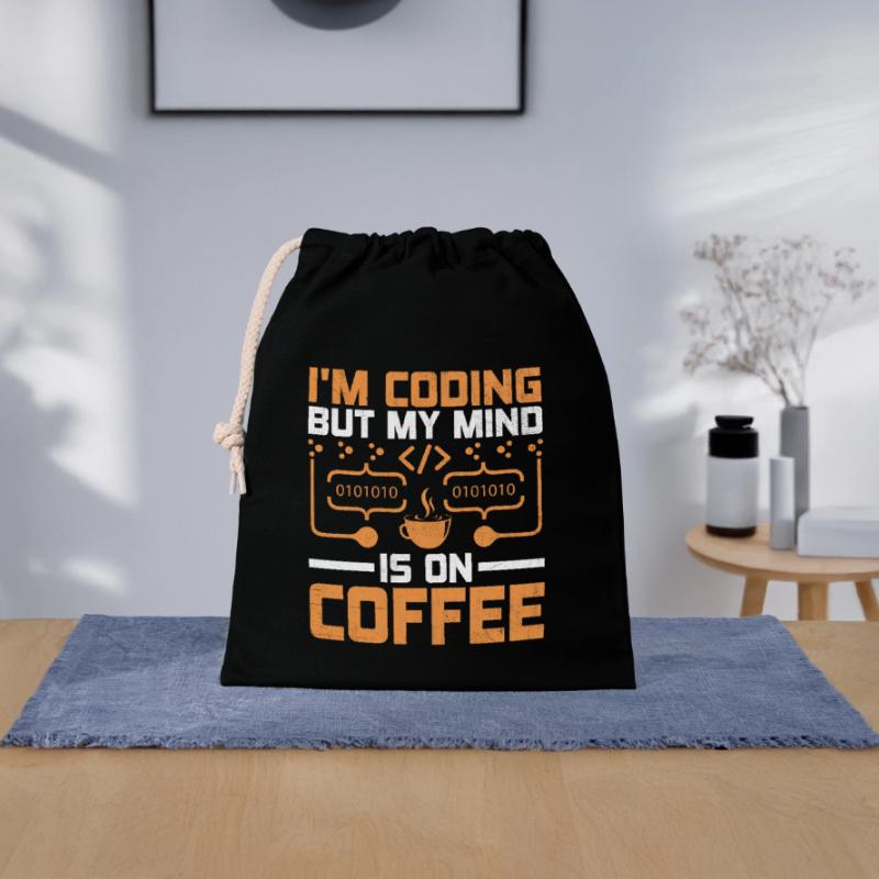 Kaffee-Codierung Programmierer Programmierer Entwickler Nerd Coff Verschließbarer Geschenkbeutel aus Baumwolle (25x30cm)