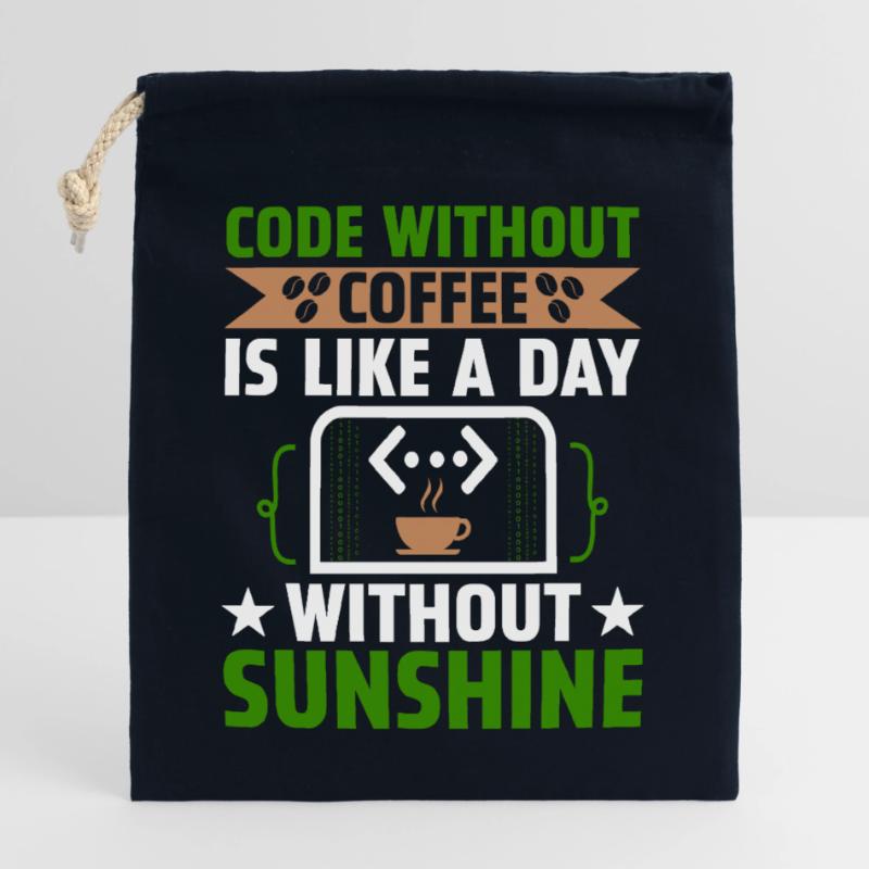 Kaffee-Codierung Programmierer Programmierer Entwickler Nerd Coff Verschließbarer Geschenkbeutel aus Baumwolle (25x30cm)