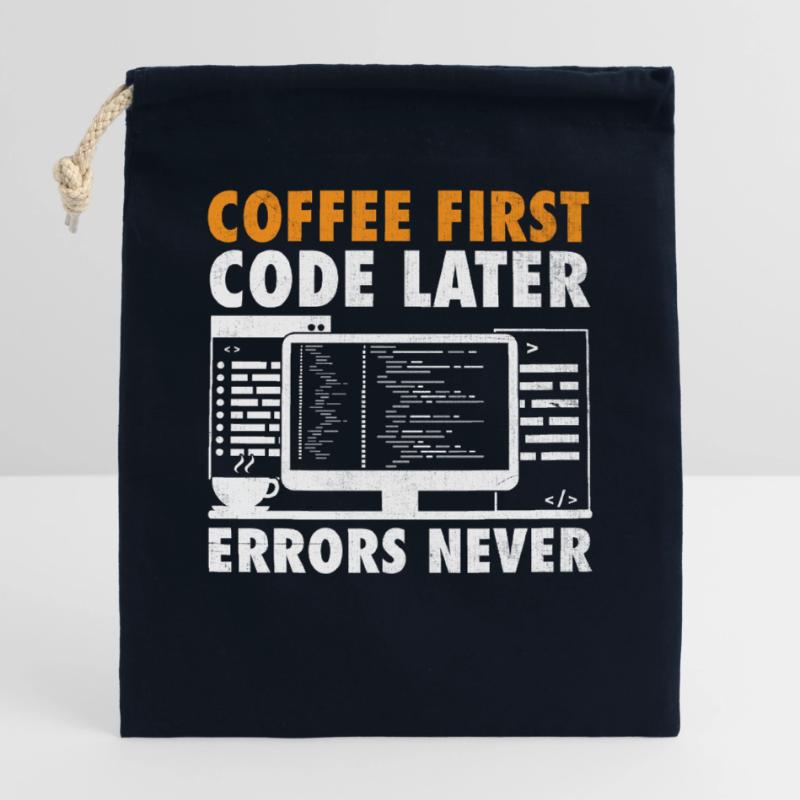 Kaffee-Codierung Programmierer Programmierer Entwickler Nerd Coff Verschließbarer Geschenkbeutel aus Baumwolle (25x30cm)