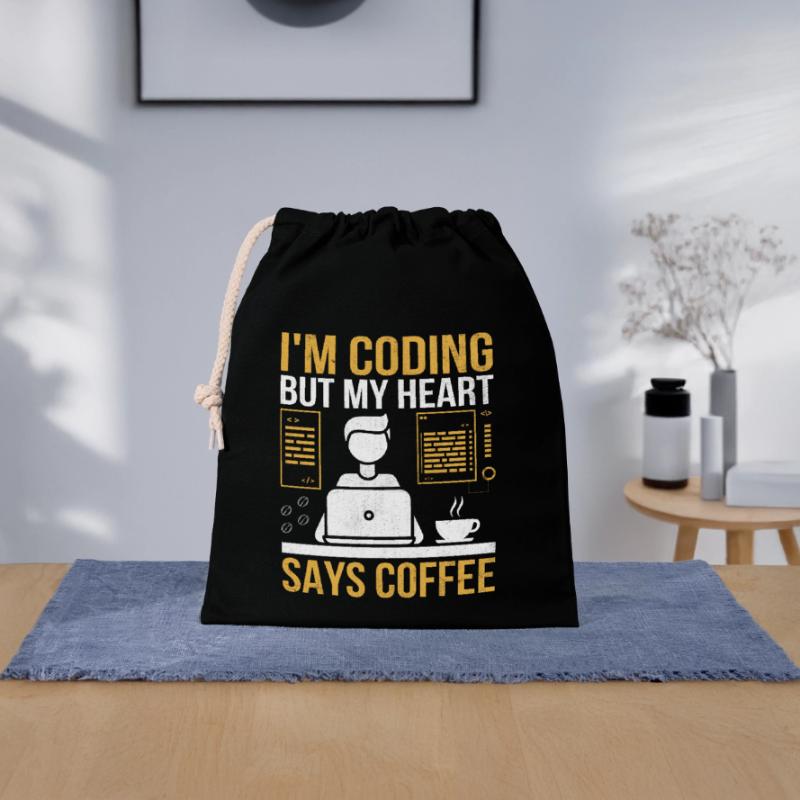Kaffee-Codierung Programmierer Programmierer Entwickler Nerd Coff Verschließbarer Geschenkbeutel aus Baumwolle (25x30cm)
