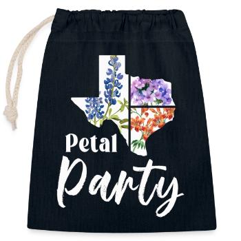 Wildflower Fields Wildflowers Bluebonnet - Closable cotton gift bag (25x30cm) - navy - Front