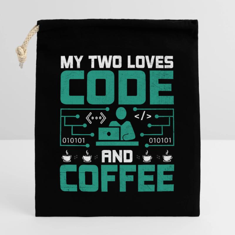 Kaffee-Codierung Programmierer Programmierer Entwickler Nerd Coff Verschließbarer Geschenkbeutel aus Baumwolle (25x30cm)