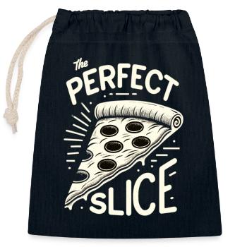Lustiger Pizzaliebhaber Pizza-enthusiast - Verschließbarer Geschenkbeutel aus Baumwolle (25x30cm) - Navy - Vorne