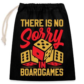 Il n’y a pas de regret dans les jeux de société - Sac cadeau en coton avec cordon (25 x 30 cm) - noir - Devant