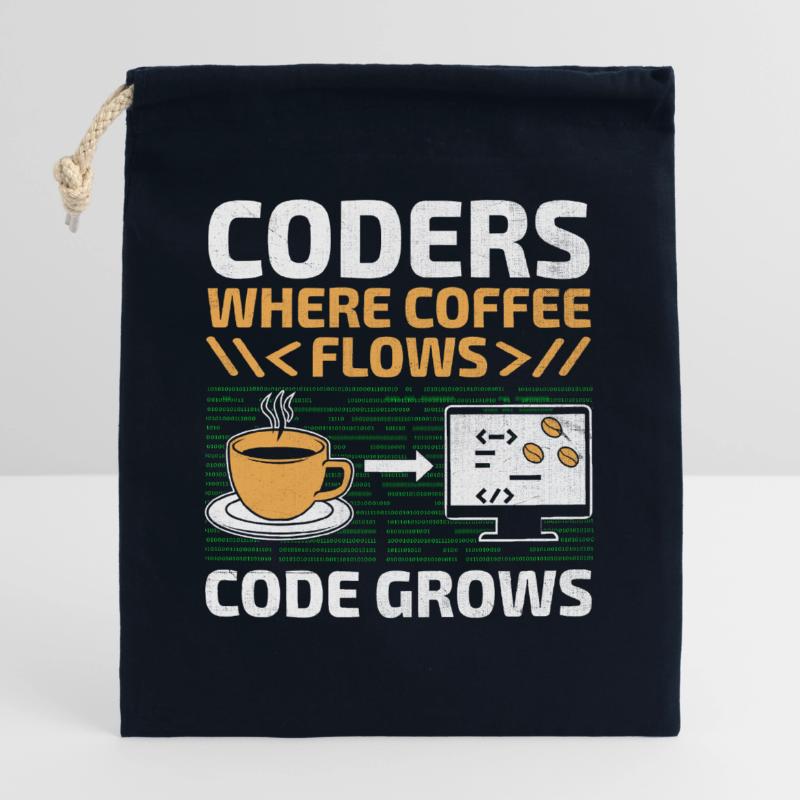 Kaffee-Codierung Programmierer Programmierer Entwickler Nerd Coff Verschließbarer Geschenkbeutel aus Baumwolle (25x30cm)