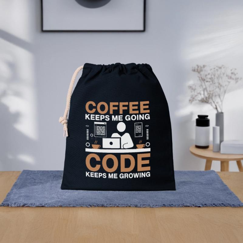 Kaffee-Codierung Programmierer Programmierer Entwickler Nerd Coff Verschließbarer Geschenkbeutel aus Baumwolle (25x30cm)