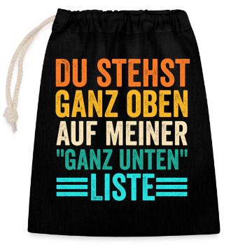 Travail Collègue Bureau Humour Travail Drôles Dictons - Sac cadeau en coton avec cordon (25 x 30 cm) - noir - Devant