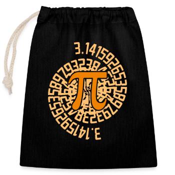 Le nombre mathématique Pi 3.14 Mathématiques PI - Sac cadeau en coton avec cordon (25 x 30 cm) - noir - Devant
