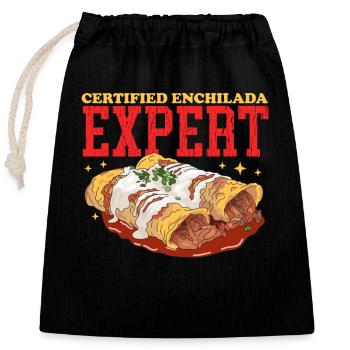 Enchiladas essen mexikanische Enchilada Geschenk - Verschließbarer Geschenkbeutel aus Baumwolle (25x30cm) - Schwarz - Vorne