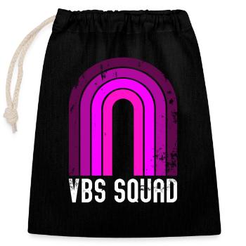 VBS Summer Love Squad Christliche Bibel - Verschließbarer Geschenkbeutel aus Baumwolle (25x30cm) - Schwarz - Vorne