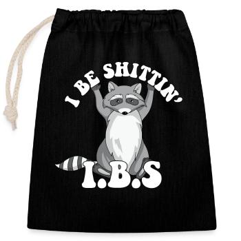 Sensibilisation au SCI raton laveur Je suis une blague sur les toilettes de Shittin - Sac cadeau en coton avec cordon (25 x 30 cm) - noir - Devant