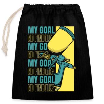 Mon objectif Pas de trous d’épingle Véhicule Voiture Spray Automobile - Sac cadeau en coton avec cordon (25 x 30 cm) - noir - Devant