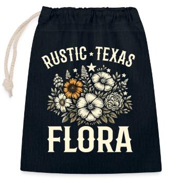Texas Wildflowers Season Fields Flowers Texas - Closable cotton gift bag (25x30cm) - navy - Front