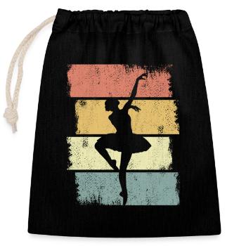 Ballerina Drawing - Closable cotton gift bag (25x30cm) - black - Front