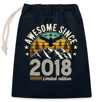 Original 2018 Vintage - 2018 Geburtstagsgeschenk - Verschließbarer Geschenkbeutel aus Baumwolle (25x30cm) - Navy - Vorne