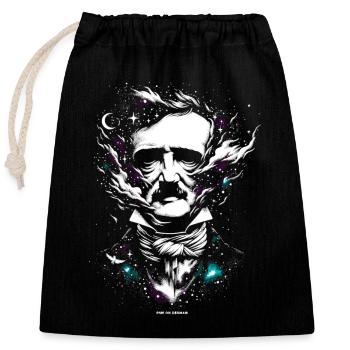 Edgar Allan Poe Fan, littérature classique, - Sac cadeau en coton avec cordon (25 x 30 cm) - noir - Devant