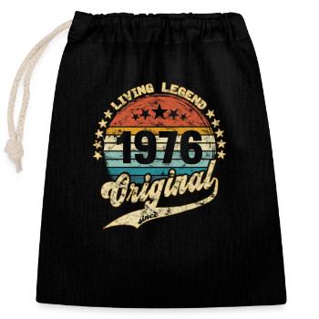 1976 Geburtstag Living Legend Original - Verschließbarer Geschenkbeutel aus Baumwolle (25x30cm) - Schwarz - Vorne