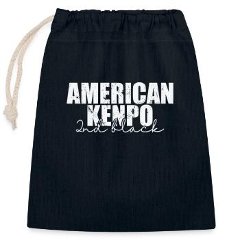 American Kenpo 2nd Black Kampfsportart - Verschließbarer Geschenkbeutel aus Baumwolle (25x30cm) - Navy - Vorne