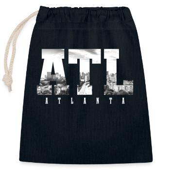 Atlanta Georgia - Verschließbarer Geschenkbeutel aus Baumwolle (25x30cm) - Navy - Vorne