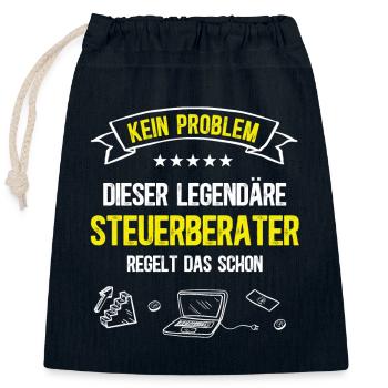 Steuerberater Steuerberatung Beruf Finanzen Steuer - Verschließbarer Geschenkbeutel aus Baumwolle (25x30cm) - Navy - Vorne