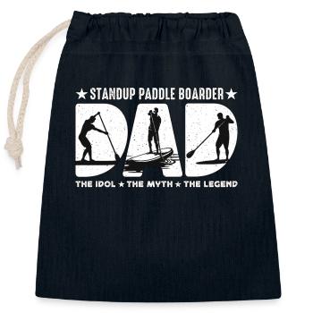 StandUp Paddle Boarder Dad The Idol Water Sports - Verschließbarer Geschenkbeutel aus Baumwolle (25x30cm) - Navy - Vorne