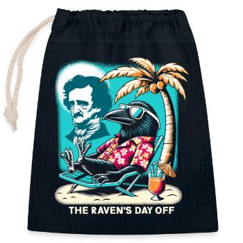 Fan d’Edgar Allan Poe, Littérature classique, - Sac cadeau en coton avec cordon (25 x 30 cm) - bleu marine - Devant