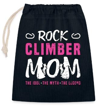 Rock Climber Mom The Idol The Myth Mountaineering - Verschließbarer Geschenkbeutel aus Baumwolle (25x30cm) - Navy - Vorne