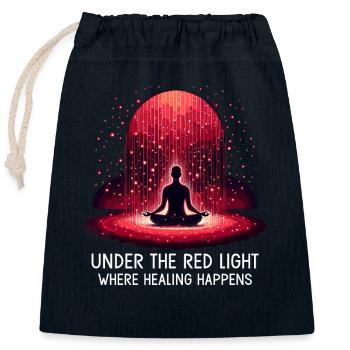 Red Light Therapy Low-level Laser Therapy for - Closable cotton gift bag (25x30cm) - navy - Front